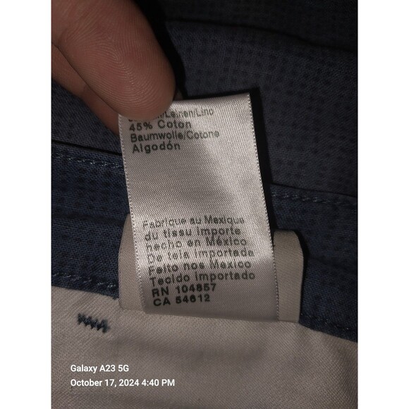 AG Adriano Goldschmied Men’s The Wanderer Shorts Blue Dots Chino Preppy Sz 33R - Picture 10 of 10